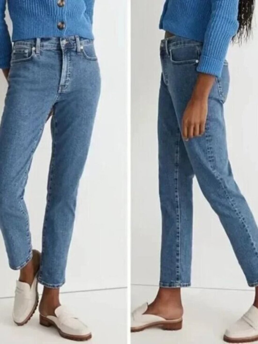 Madewell The Perfect Vintage Jean Size 25 High Rise Tapered Leg Fit Light Wash